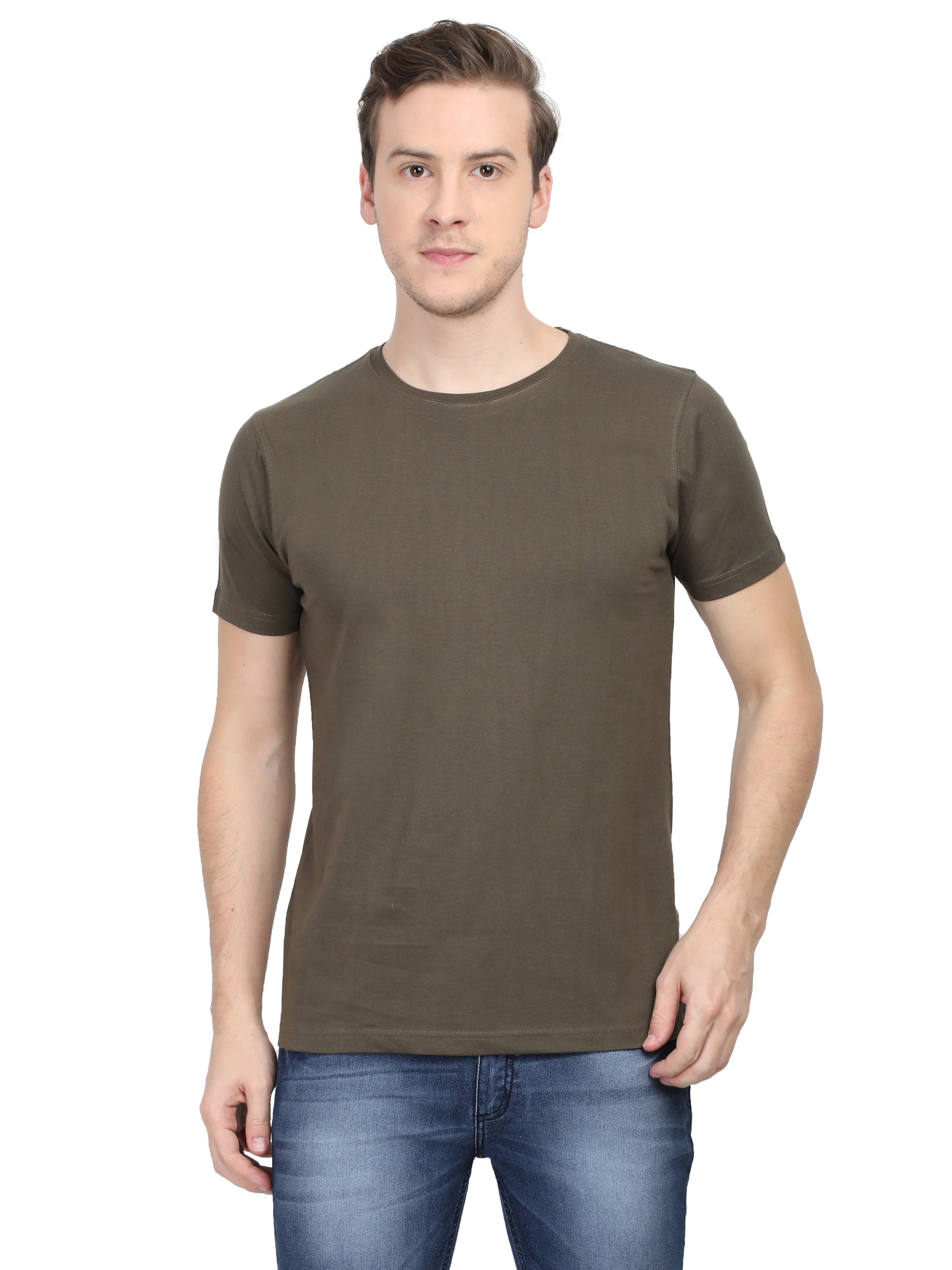 Round Neck Half Sleeve Classic-MRnHs-OG-M