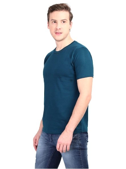 Round Neck Half Sleeve Classic-Petrol Blue-XL-1