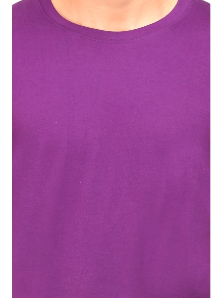 Round Neck Half Sleeve Classic-Purple-S-4