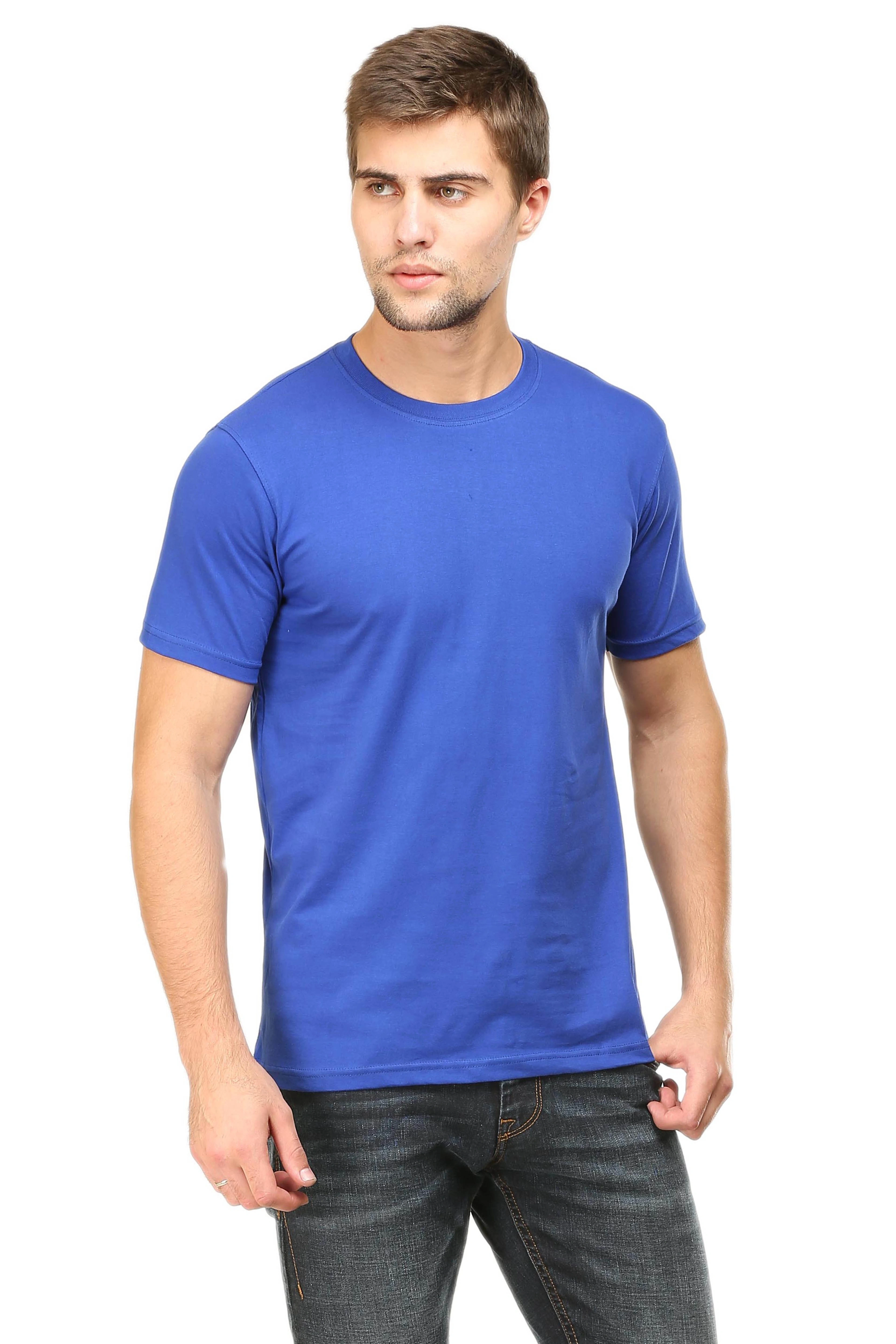 Round Neck Half Sleeve Classic-Royal Blue-M-2