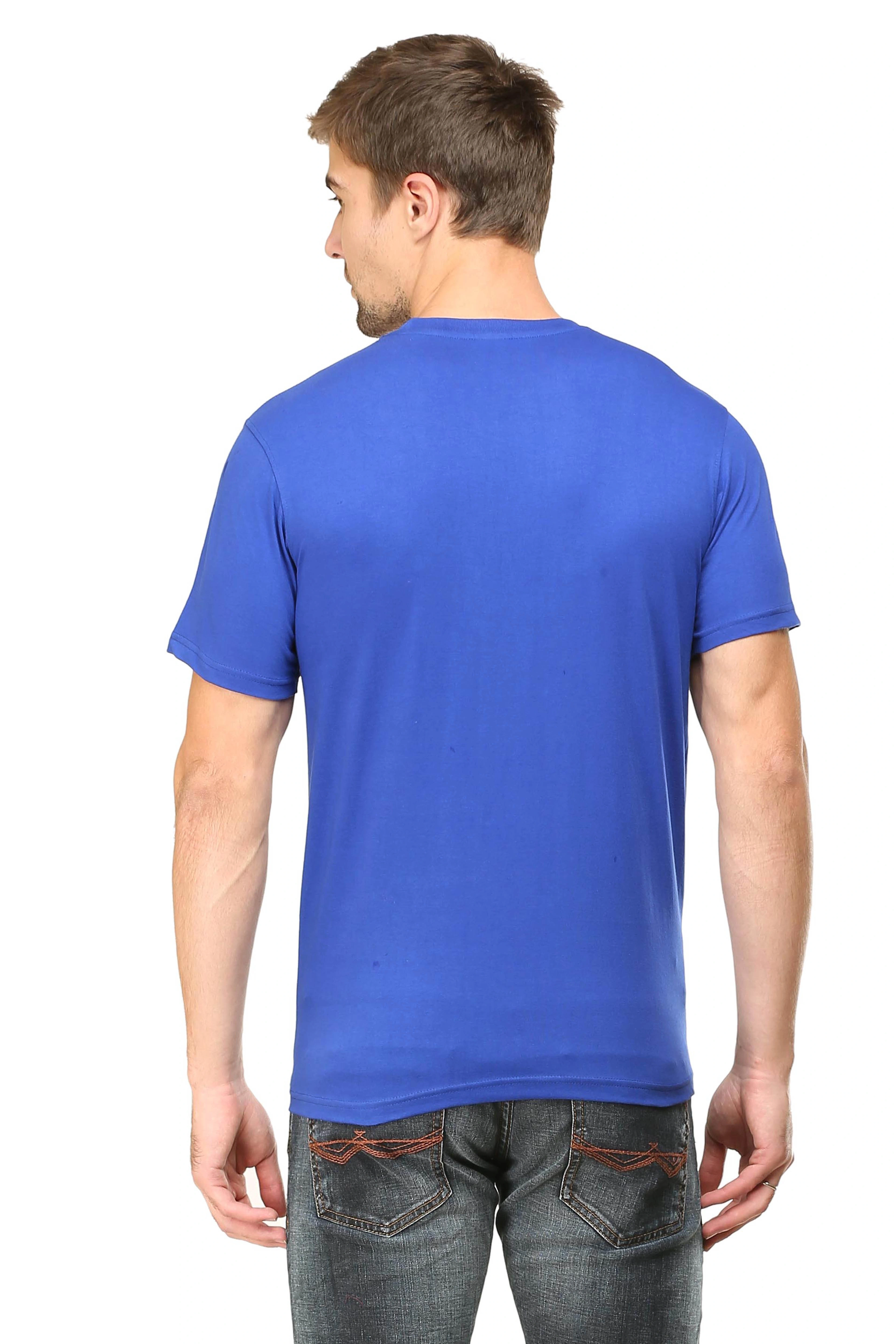 Round Neck Half Sleeve Classic-Royal Blue-M-5