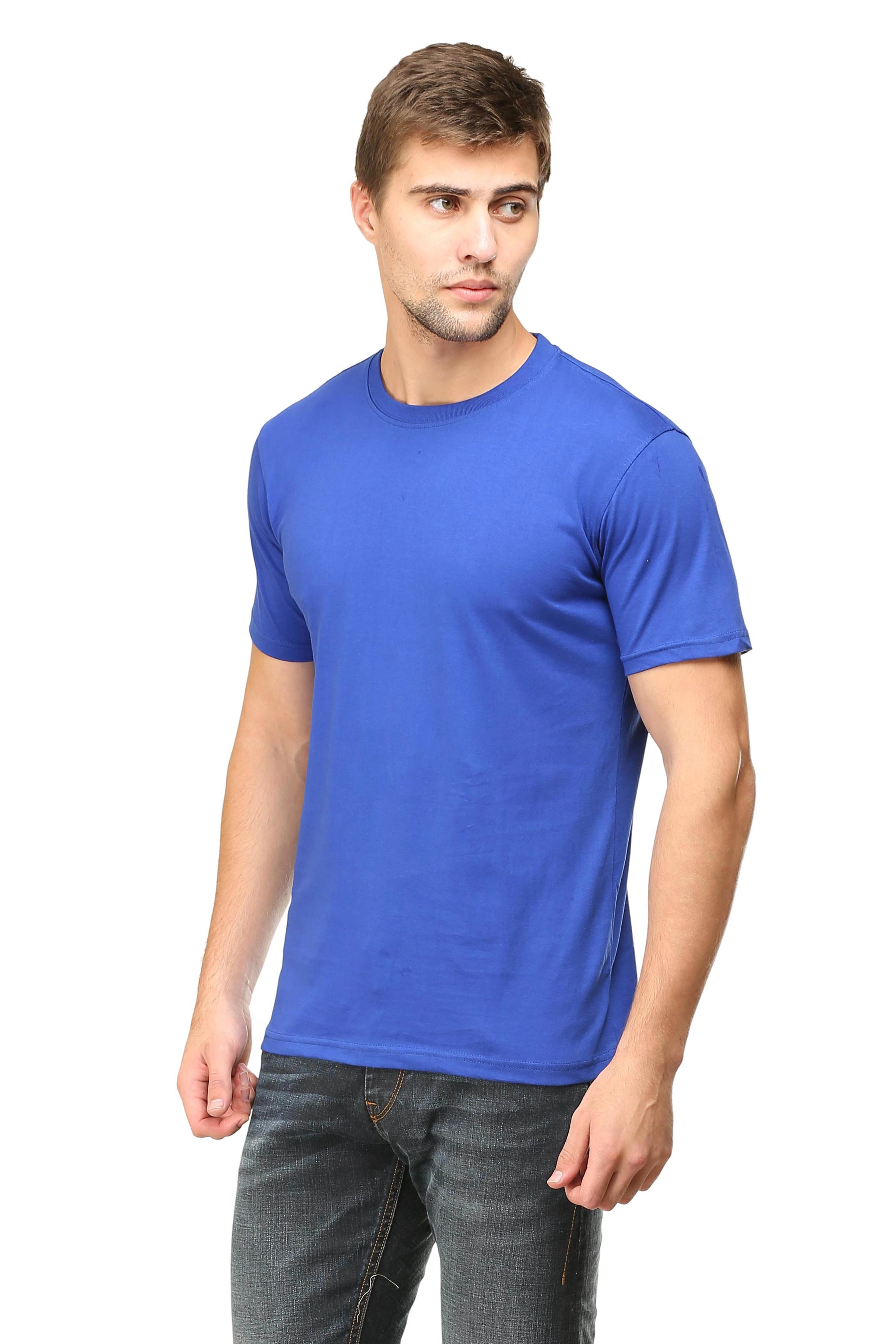 Round Neck Half Sleeve Classic-Royal Blue-XXL-3