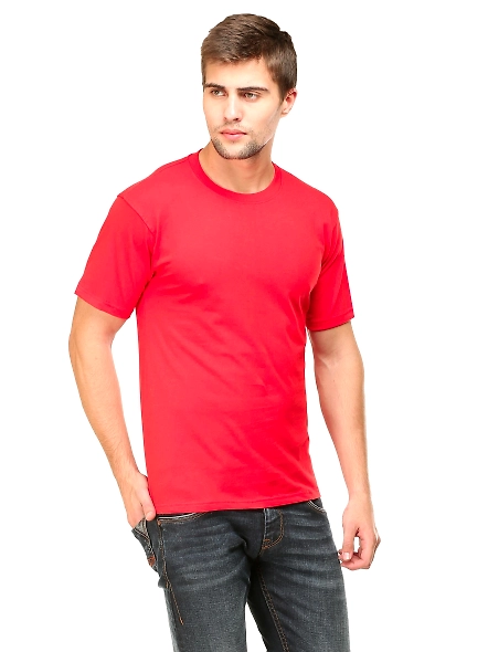 Round Neck Half Sleeve Classic-Red-S-2