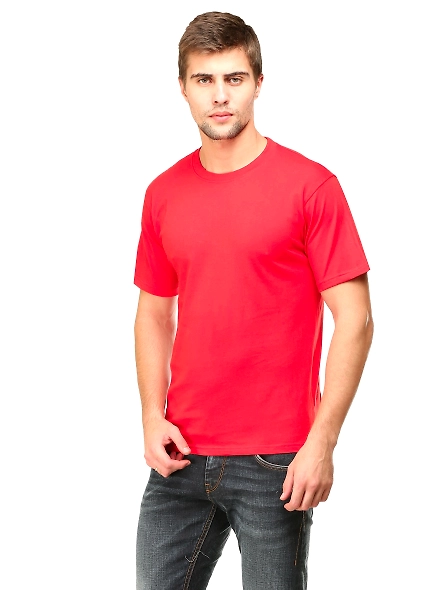 Round Neck Half Sleeve Classic-Red-XL-3