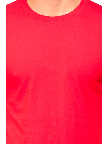 Round Neck Half Sleeve Classic-Red-3XL-4