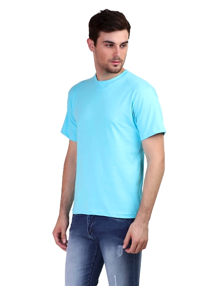Round Neck Half Sleeve Classic-SkyBlue-M-2