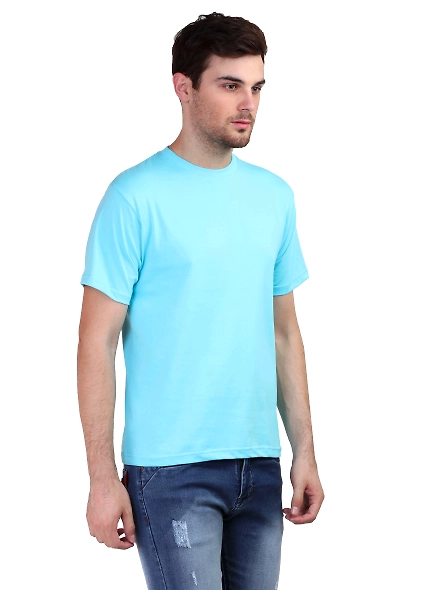 Round Neck Half Sleeve Classic-SkyBlue-XXL-3