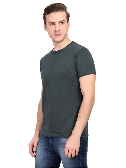 Round Neck Half Sleeve Classic-Steel Grey-XXL-1