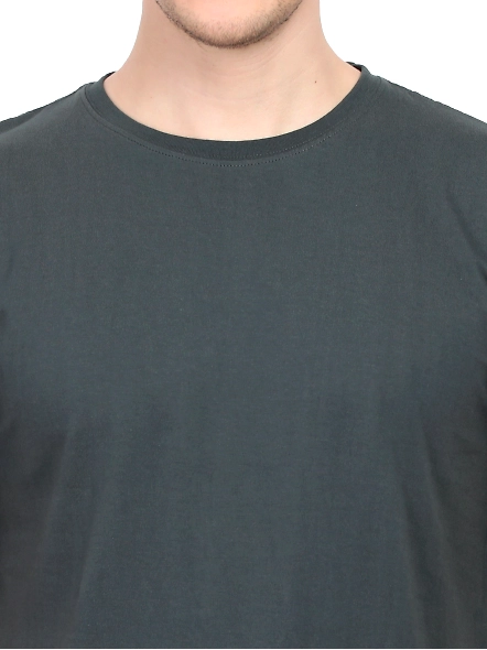 Round Neck Half Sleeve Classic-Steel Grey-XXL-4