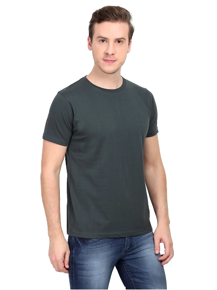 Round Neck Half Sleeve Classic-Steel Grey-3XL-2
