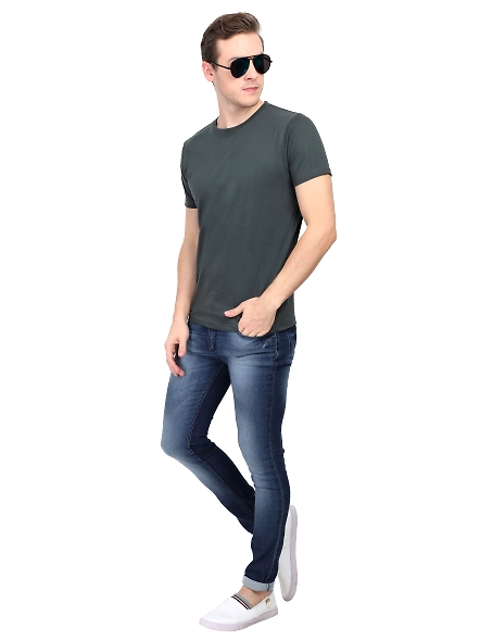 Round Neck Half Sleeve Classic-Steel Grey-3XL-5
