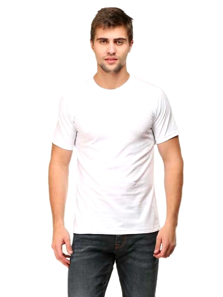 Round Neck Half Sleeve Classic-White-L-3