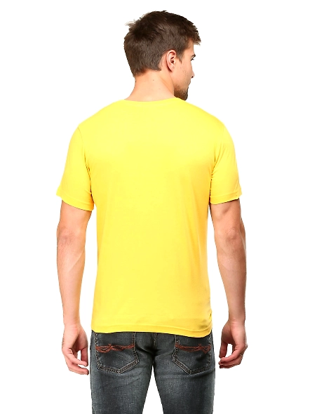 Round Neck Half Sleeve Classic-Yellow-M-5