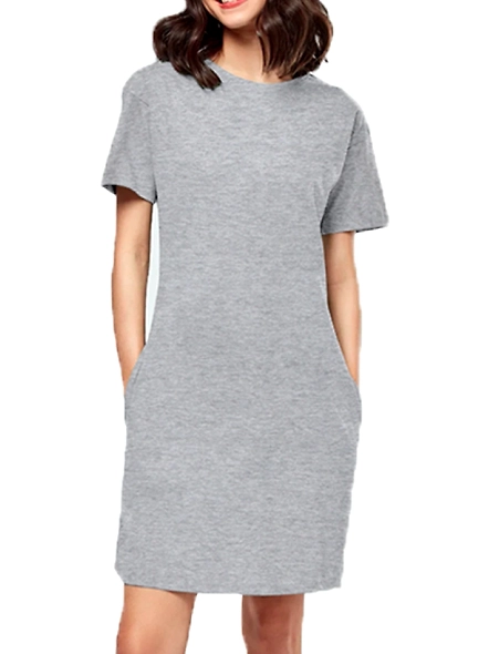 Female T-Shirt Dress-FLtFs-Gm-L
