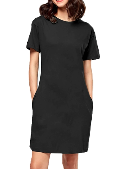 Female T-Shirt Dress-FLtFs-Bk-S