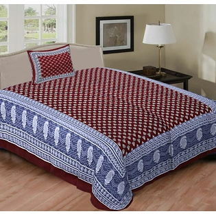 Brown Printed Bedsheet