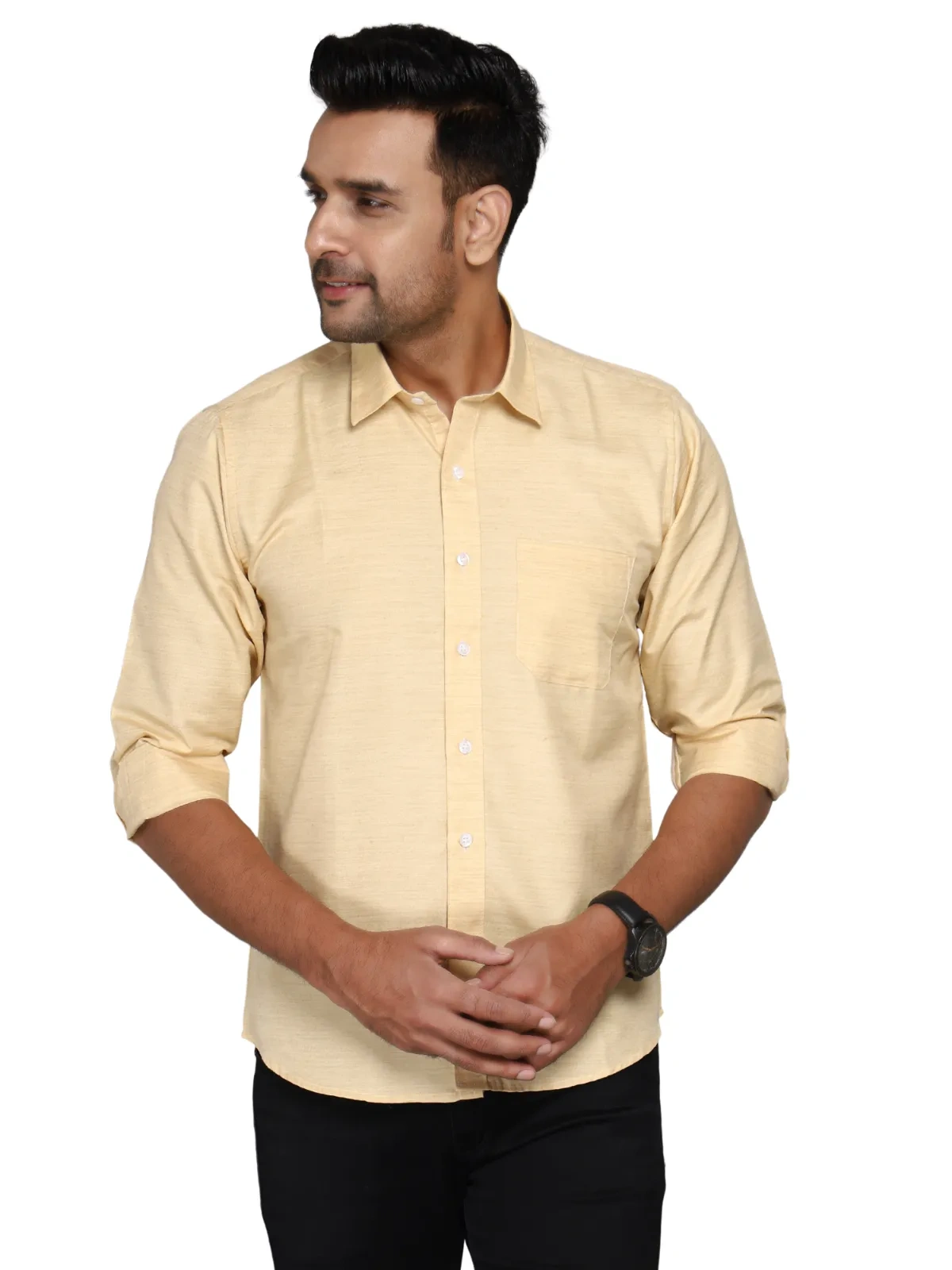 Men's Casual sanchi Silk Shirt-12263298