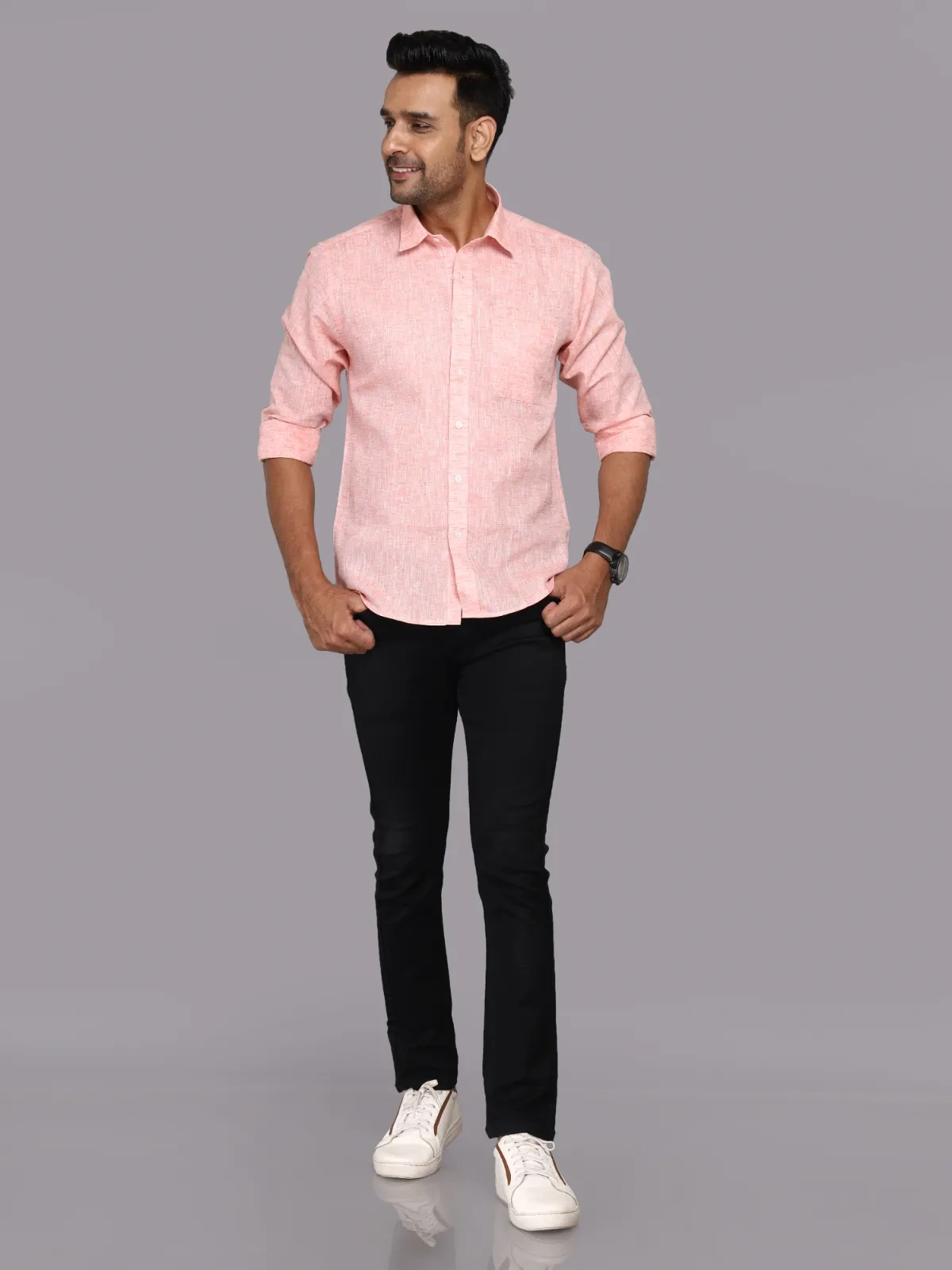 Slub Cotton Casual Shirt-5