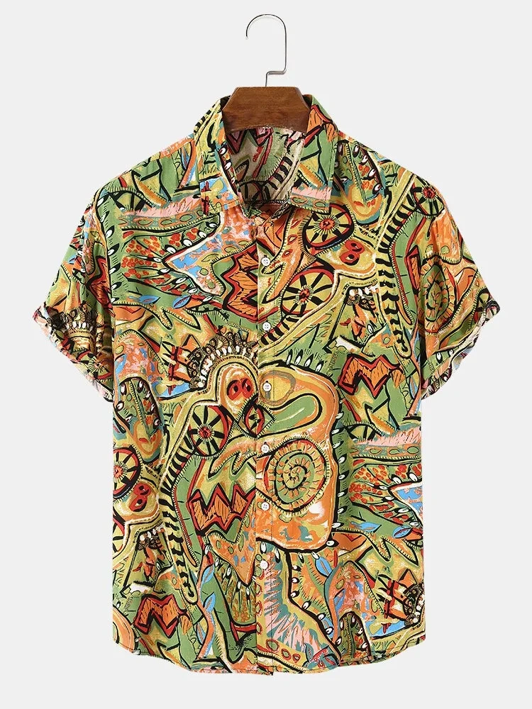 Multicolor Digital Printed Shirt-12263658