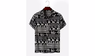 White-Black Digital Printed Shirt