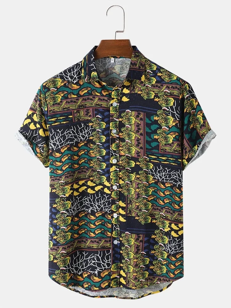 Greenish Printed Shirt-12264488