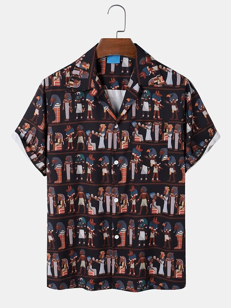 Ancient Type Printed Shirt-12264702