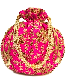 Indian Embroiderd Potli Bag Women's Purse Wedding Favor Return Gifts