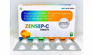 ZENSEP-C Chewable Vitamin C and Zinc Tablets - Boost Your Immune System