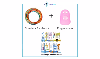 3D Pen Consumable Kit PLA Filament 5M - 5 Colour 10 images stancil book1