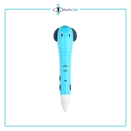 Selfie360 Elephant 3d doodling pen - with FREE Stencil book, Finger gloves, Pen stand and different colour filament