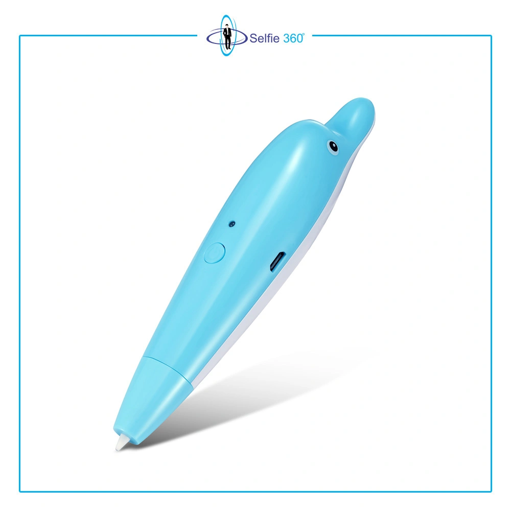Selfie360 Dolphin 3d doodling pen - with FREE Stencil book, Finger gloves, Pen stand and different colour filament-Pink-1
