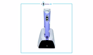 Selfie360 3D Doodle Pen Purple with LCD Screen - FREE Stencil book, Finger gloves, Pen stand and 5 different colour filament