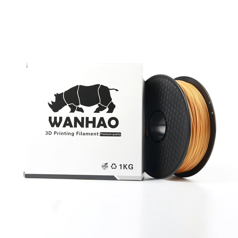 Wanhao ABS 3D Printer Filament Gold  1.75 mm 1 Kg. Spool-WHABS005