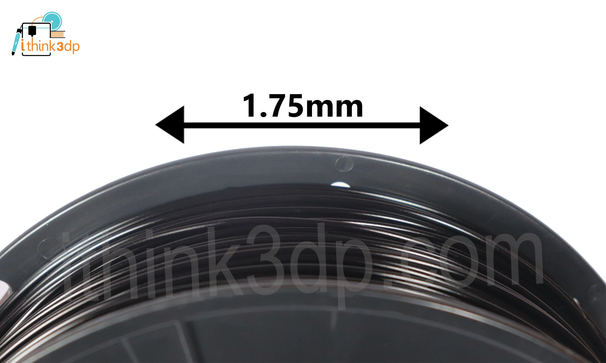 Ithink3DP PLA 3D Printer Filament Black 1.75 mm 1 Kg. Spool-1