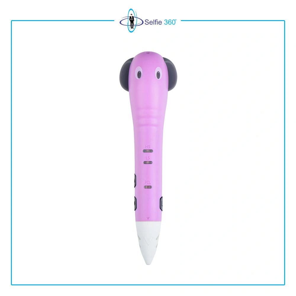 Selfie360 Elephant 3d doodling pen - with FREE Stencil book, Finger gloves, Pen stand and different colour filament-ELE001