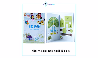 3D Pen Consumable Kit PLA  Filament 10M - 20 Colour 40 images stancil book