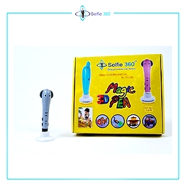 Selfie360 Elephant 3d doodling pen - with FREE Stencil book, Finger gloves, Pen stand 5 different colour filament