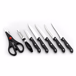 6 pcs knife set with scissor