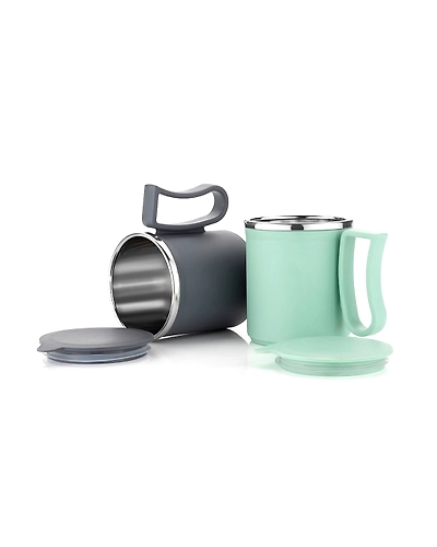 COFFEE MUG WITH LID STEEL INSIDE-12624756