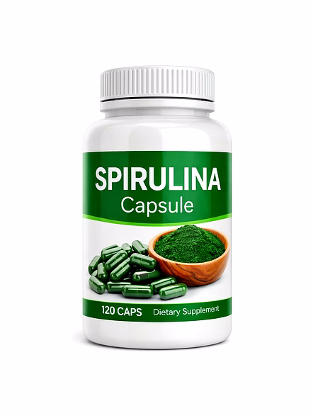 Spirulina Capsule (120 Caps) for Wholesale Supply, Distribution, and Global B2B Procurement