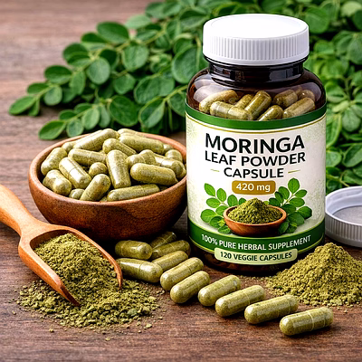 sri bairavar moringa leaf powder capsule (420 mg) for wholesale supply, distribution, and global b2b procurement