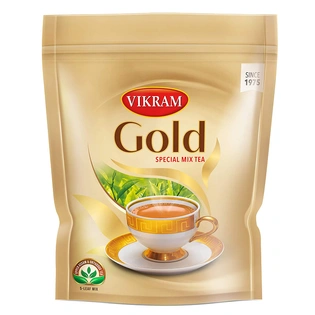 Vikam Gold Special Mix Tea | Blended with 5 unique types of leaves from Upper Assam and enriched with Orthodox Tea leaves - 1Kg Pouch