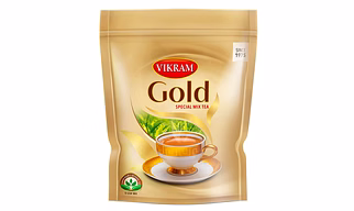 Vikam Gold Special Mix Tea | Blended with 5 unique types of leaves from Upper Assam and enriched with Orthodox Tea leaves - 1Kg Pouch