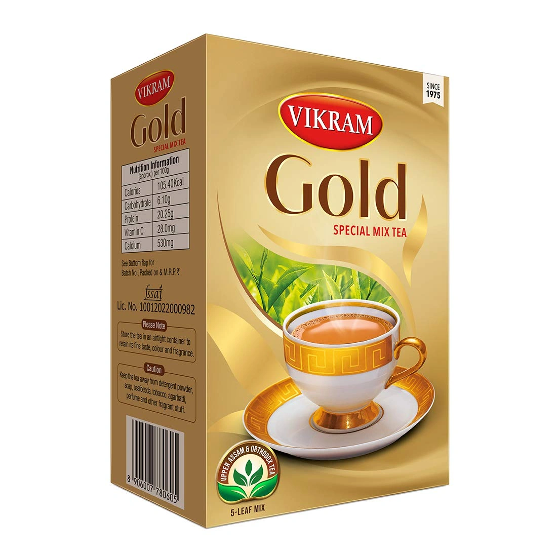 Vikram Gold Special Mix Tea | Blended with 5 unique types of leaves from Upper Assam and enriched with Orthodox Tea leaves - 500g-11509186