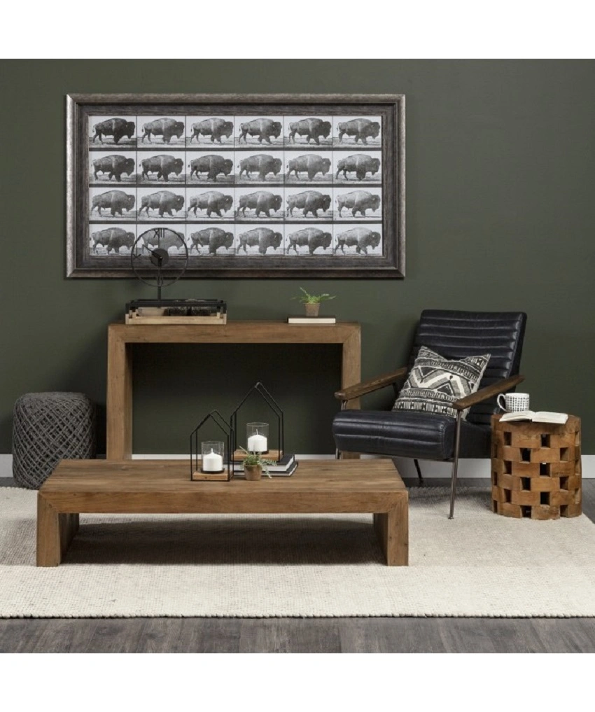 Rectangle Brown Wooden Coffee Table-Rectangle-5