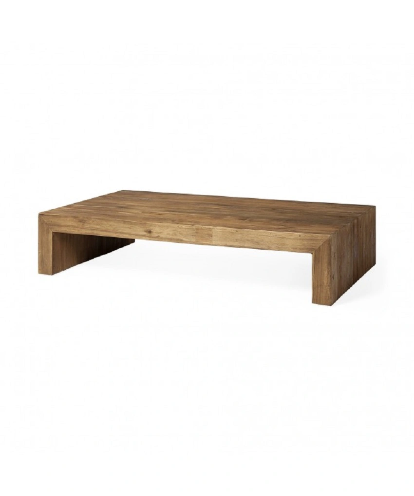 Rectangle Brown Wooden Coffee Table-11490322