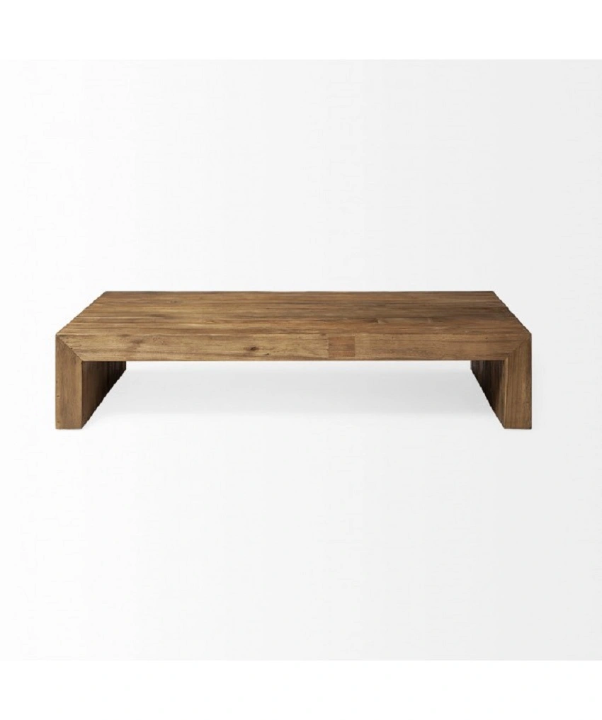 Rectangle Brown Wooden Coffee Table-Rectangle-2