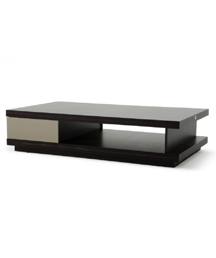 Oak And Grey Gloss Veneer Coffee Table-11488554