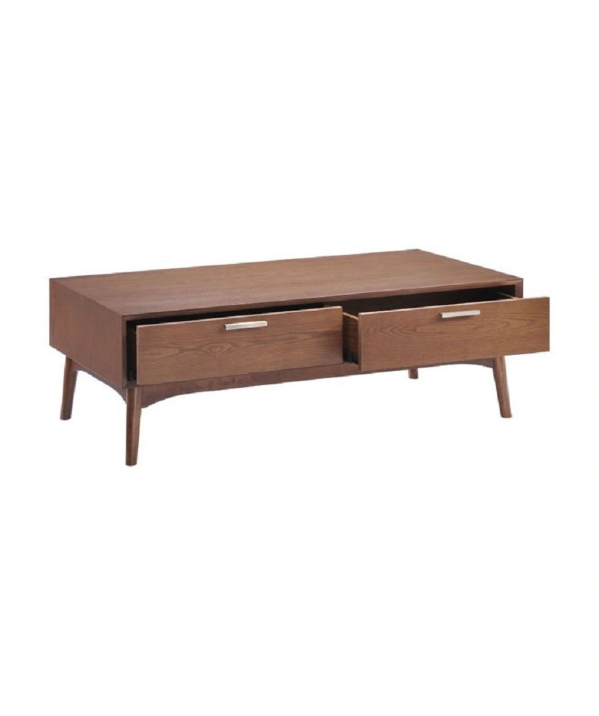 Walnut Wood District Coffee Table with Drawers-11488856