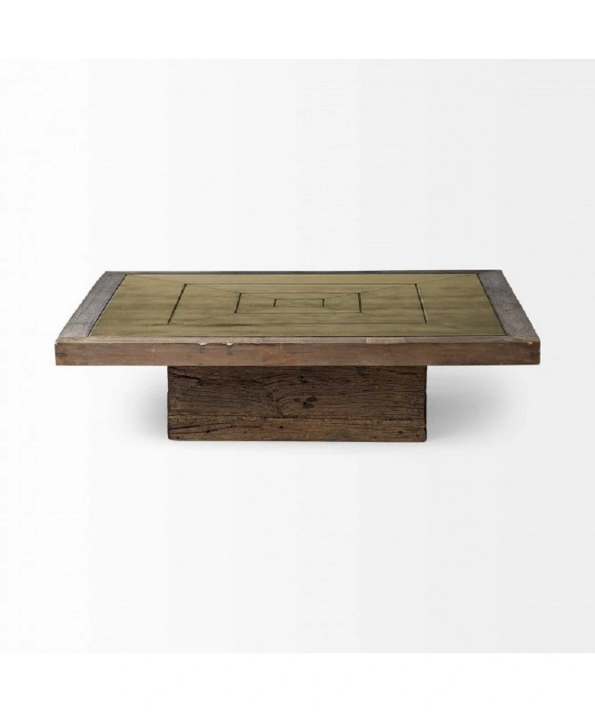 Square Solid Wood Table And Base Coffee Table-Square-1